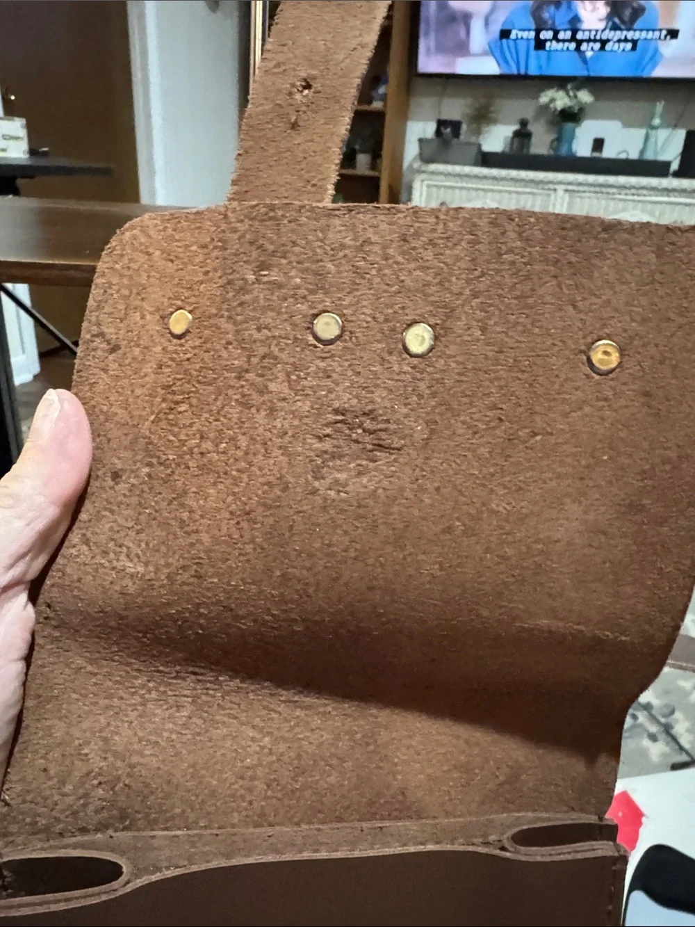Brown Leather Men's Messenger Satchel